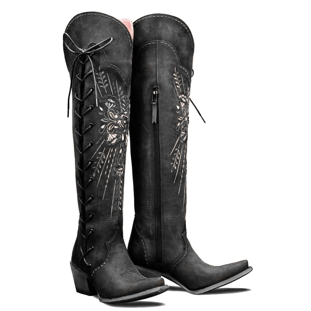 Lavatera Overknee-Stiefel zum Schnüren 
