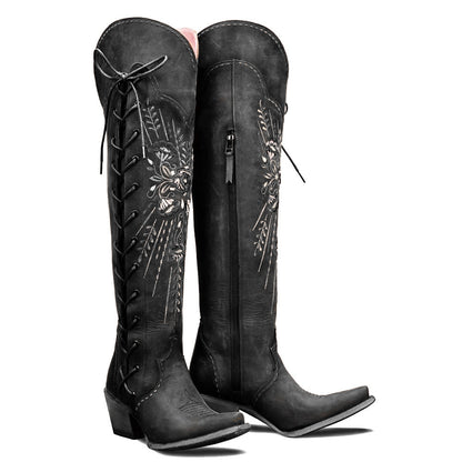 Lavatera Overknee-Stiefel zum Schnüren 