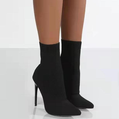 Bottes au-dessus du genou en tricot Eustoma