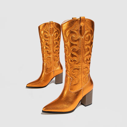 Windflower Chunky Cowboy Boots