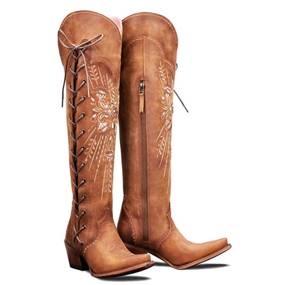 Lavatera Overknee-Stiefel zum Schnüren 