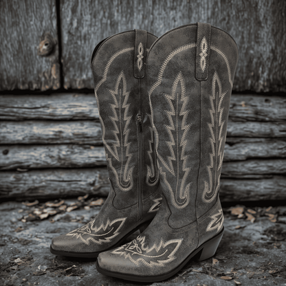 Camellia High Shaft Cowgirl Boots
