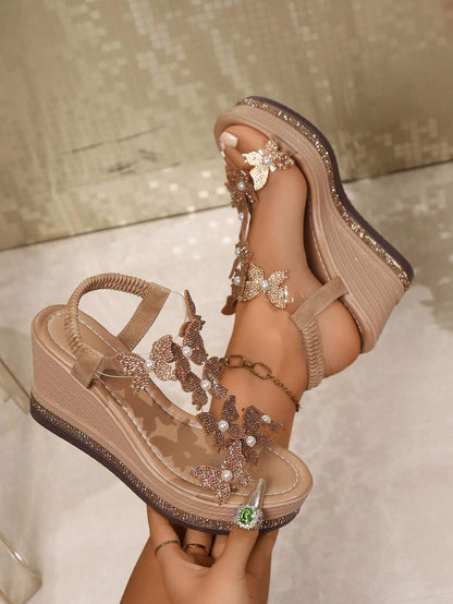 Jaborosa Butterfly Platform Sandals