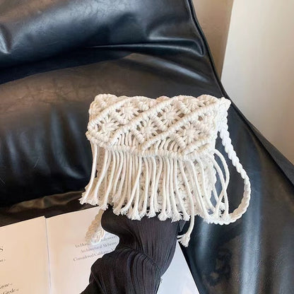 Lana Weave Fringe Bag
