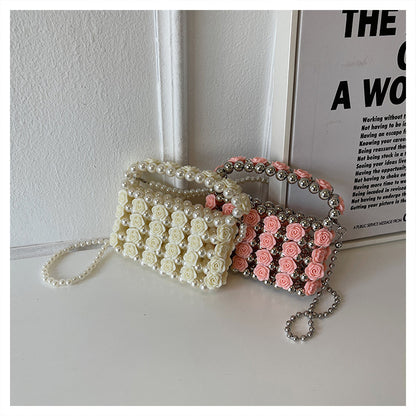 Evelyn Acryl-Handtasche mit Rosenperlen