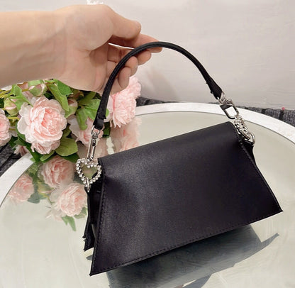 Olivia Sparkling Heart Rhinestone Handbag