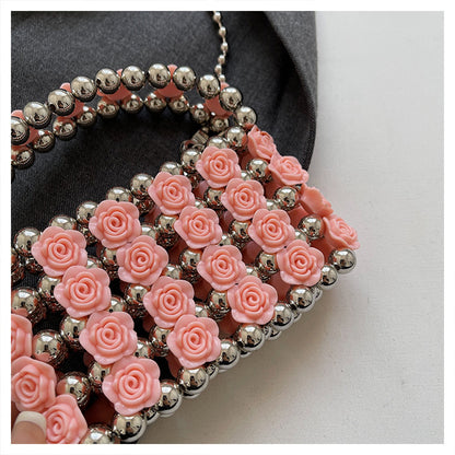 Evelyn Acryl-Handtasche mit Rosenperlen