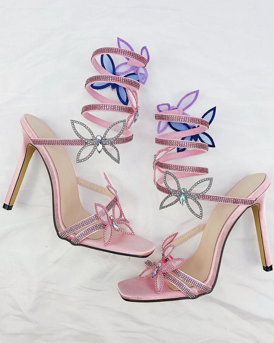 Melody Butterfly Riemchensandalen mit Strass