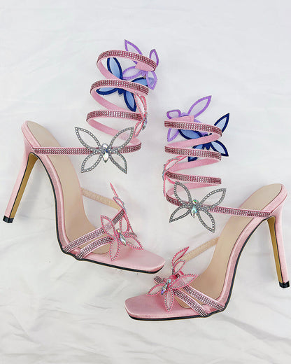 Melody Butterfly Riemchensandalen mit Strass