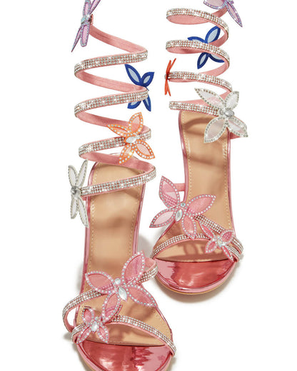 Melody Butterfly Riemchensandalen mit Strass