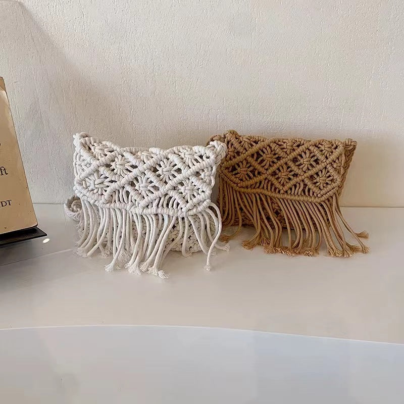 Lana Weave Fringe Bag