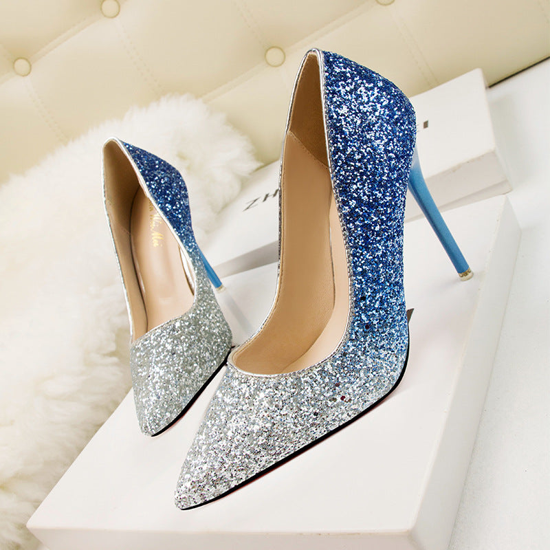 Hosta Sequins Stiletto Pumps