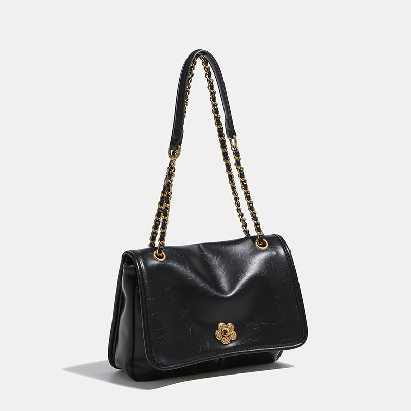 Emily Large Capacity Soft Leather Chain Shoulder Crossbody Bag