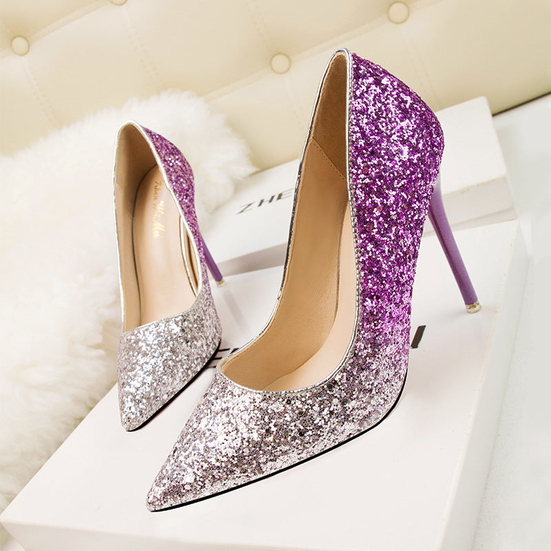 Hosta Sequins Stiletto Pumps