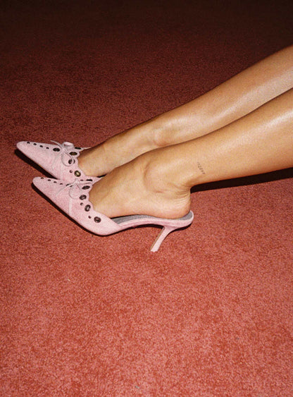 Daisy Bow-knot Pointed Toe Heels