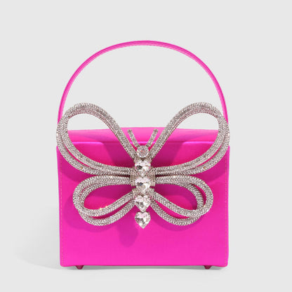 Charlotte Butterfly Rhinestone Mini Box Bag