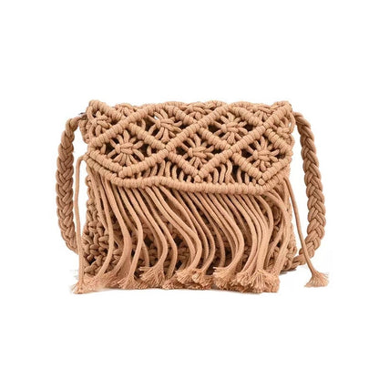 Lana Weave Fringe Bag