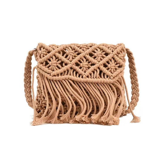Lana Weave Fringe Bag