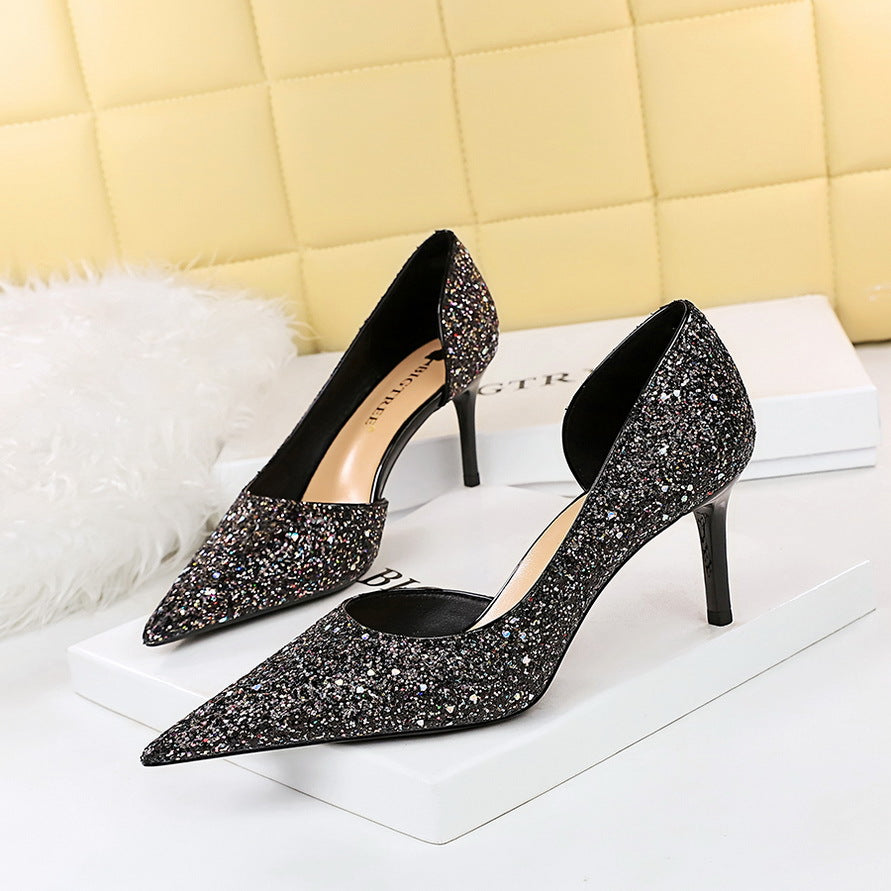 Pansy Gliterring Pumps