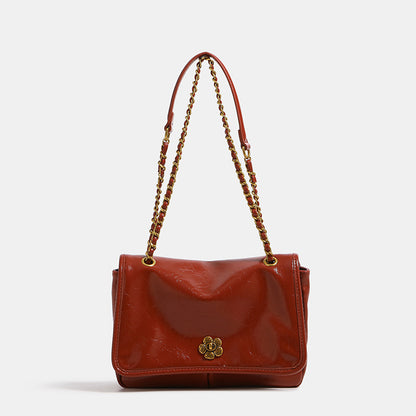 Emily Large Capacity Soft Leather Chain Shoulder Crossbody Bag