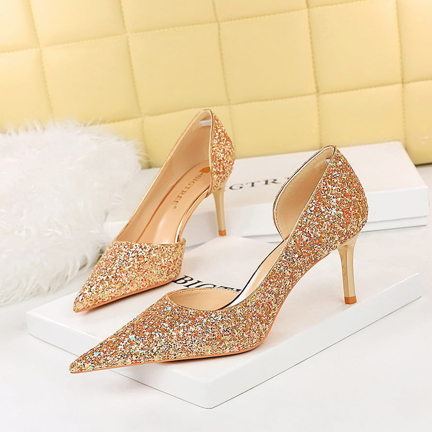 Pansy Gliterring Pumps