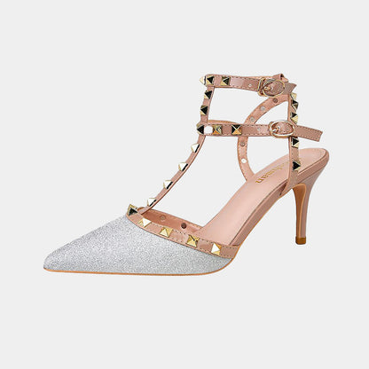 Jasmine Gliter Rivets Pumps
