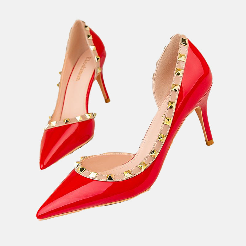 Begonia Simple Rivets Pumps