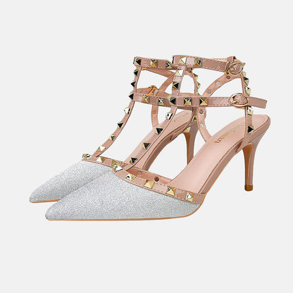 Jasmine Gliter Rivets Pumps