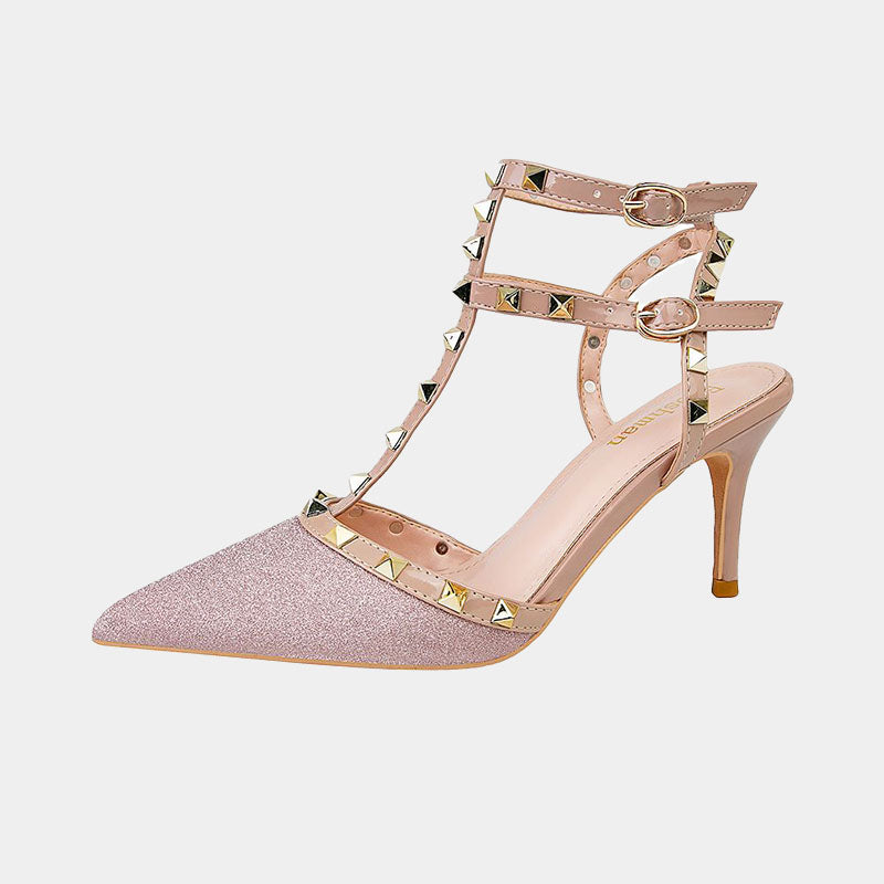 Jasmine Gliter Rivets Pumps