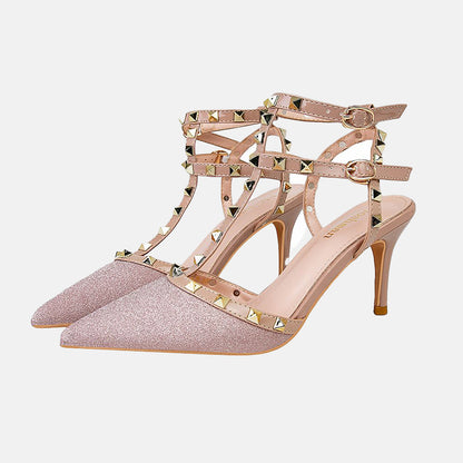 Jasmine Gliter Rivets Pumps