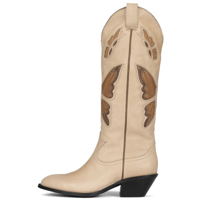 Bottes de cowboy à imprimé papillon Begonia