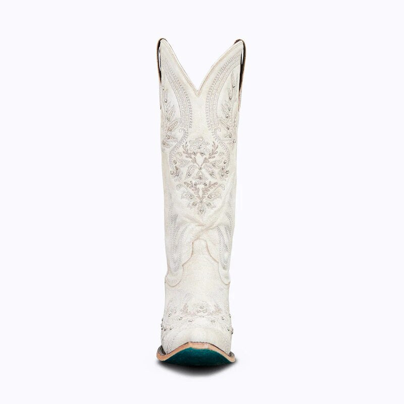 Gardenia Stickerei Vintage Cowboystiefel